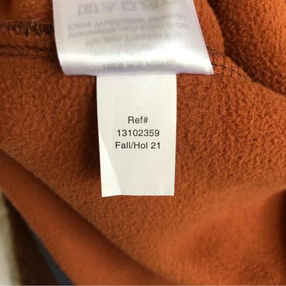 NWT Eddie Bauer Men's Chilali Faux Shearling Fleece Full Zip Cognac Jacket - Picture 16 of 16